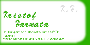 kristof harmata business card